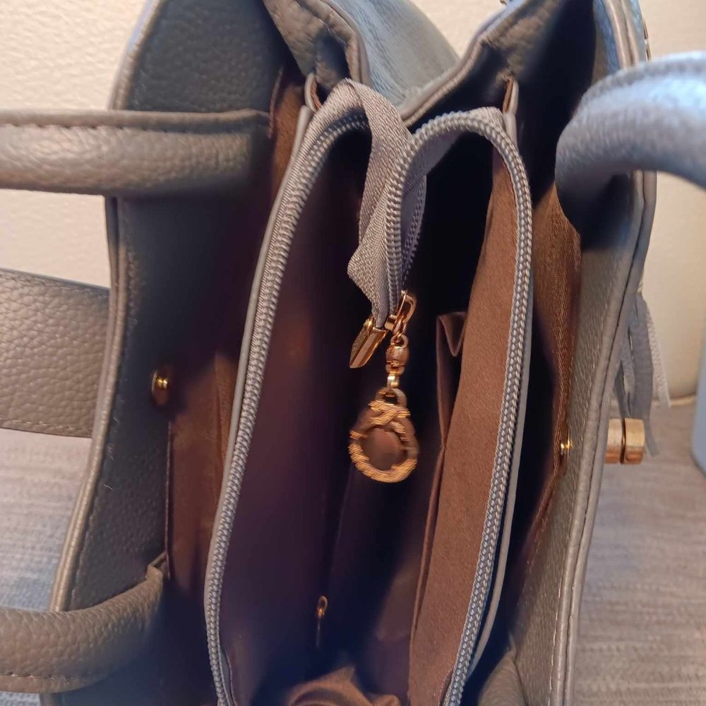 AMVIKS Stylish Handbags Women Satchel Bag Top Handle Purse Medium Tote Bag Cross - Picture 3 of 6